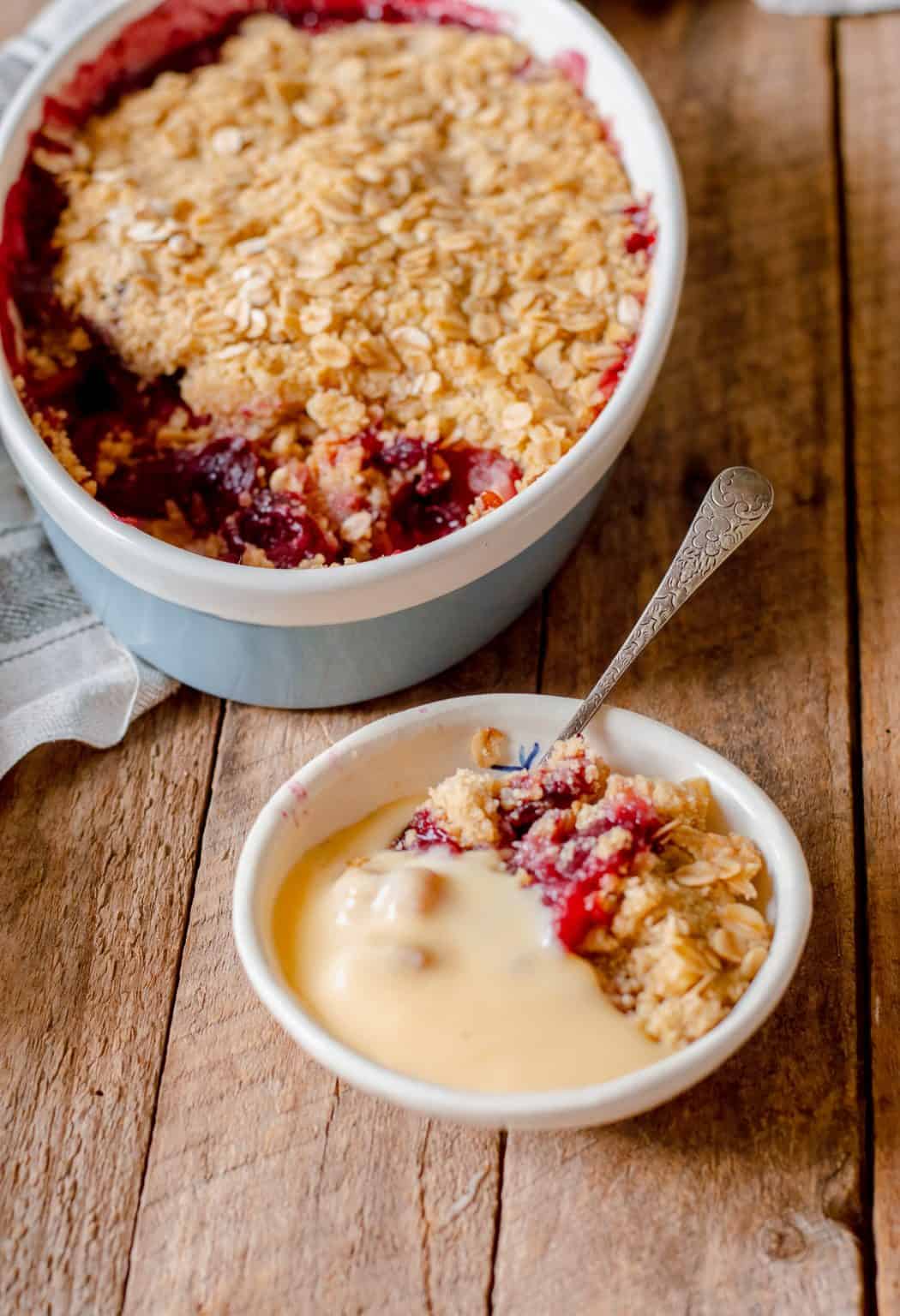 Apple and Plum Crumble Easy Deliciousness