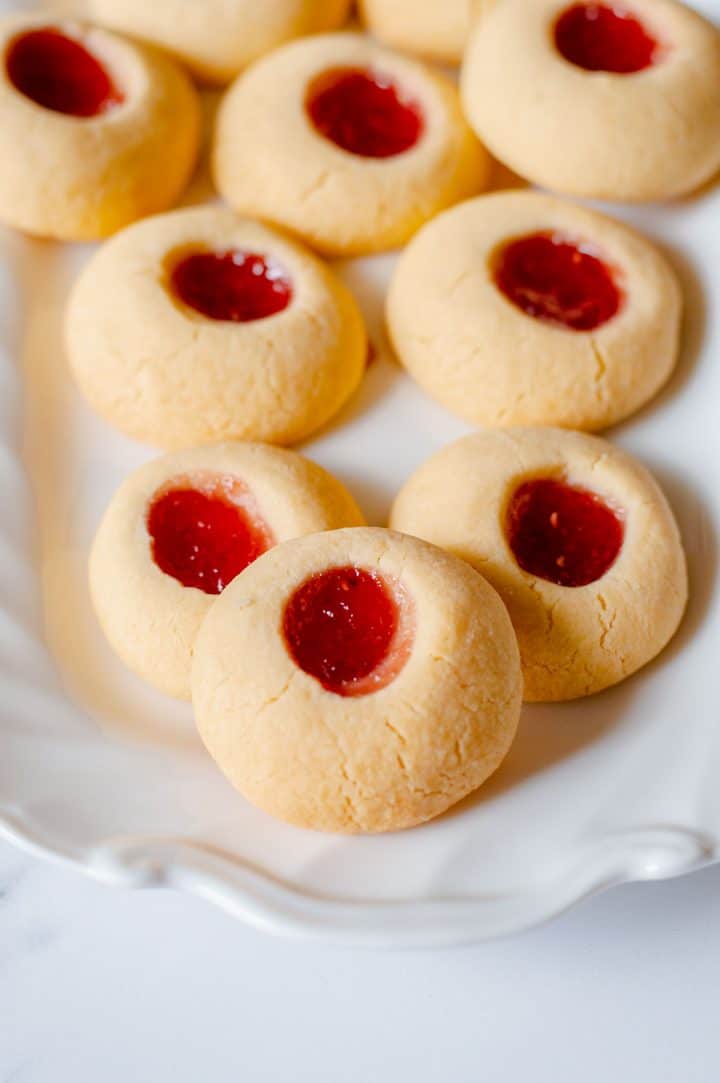Jam Drops (Thumbprint Cookies) Easy Deliciousness